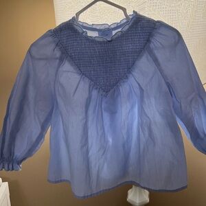 Zara girls striped shirt with ruffle sleeve 2-3 T